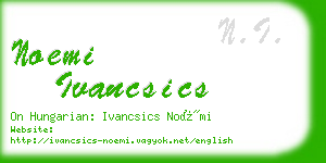 noemi ivancsics business card